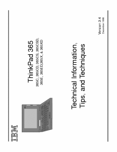 IBM ThinkPad 365 IBM ThinkPad 365 service manual